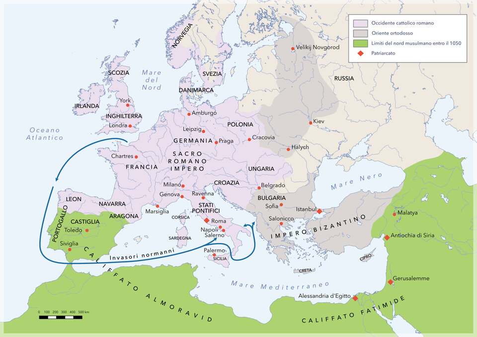Carte storiche, Le religioni in europa nel medievo 