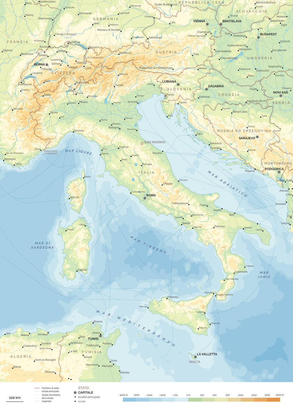 Carte varie: Italia topografica