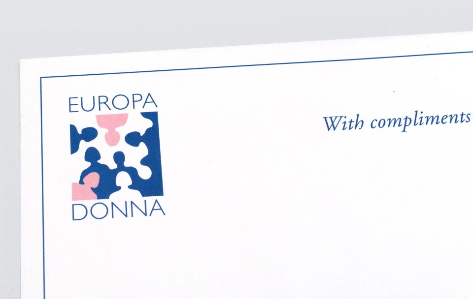 Restyling logo e realizzazione grafica immagine coordinata Europa Donna 1